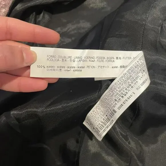 zara Pink and black tweed blazer size small - Picture 6 of 10